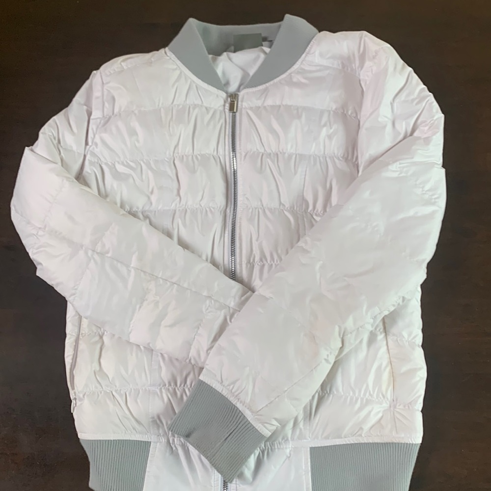 Grey and white athletea jacket